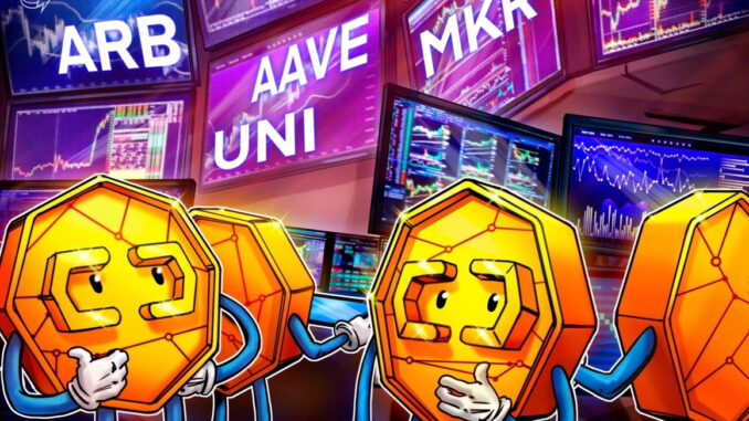 Bitcoin price support at $30K opens the door for gains from UNI, ARB, AAVE and MKR