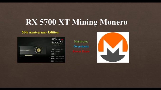 RX 5700 XT - Mining Monero