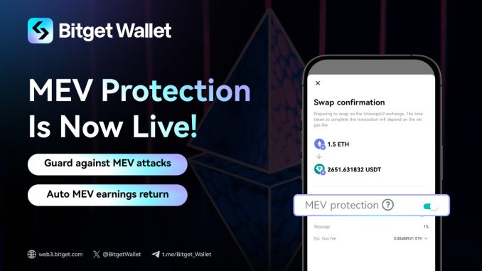 Bitget Wallet strengthens MEV protection with Flashbots integration, delivering a superior on-chain swap experience
