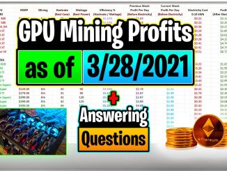 GPU Mining Profits as of 3/28/21 | Answering Questions | Twitch Recap