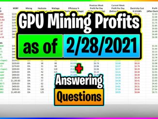 GPU Mining Profits as of 2/28/21 | Answering Questions | Twitch Recap