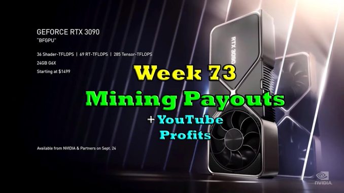 Week 73 | Mining Payouts 9/1/20