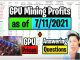 GPU Mining Profits as of 7/11/21 | GPU Prices | Answering Questions