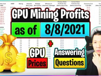 GPU Mining Profits as of 8/8/21 | GPU Prices | Answering Questions